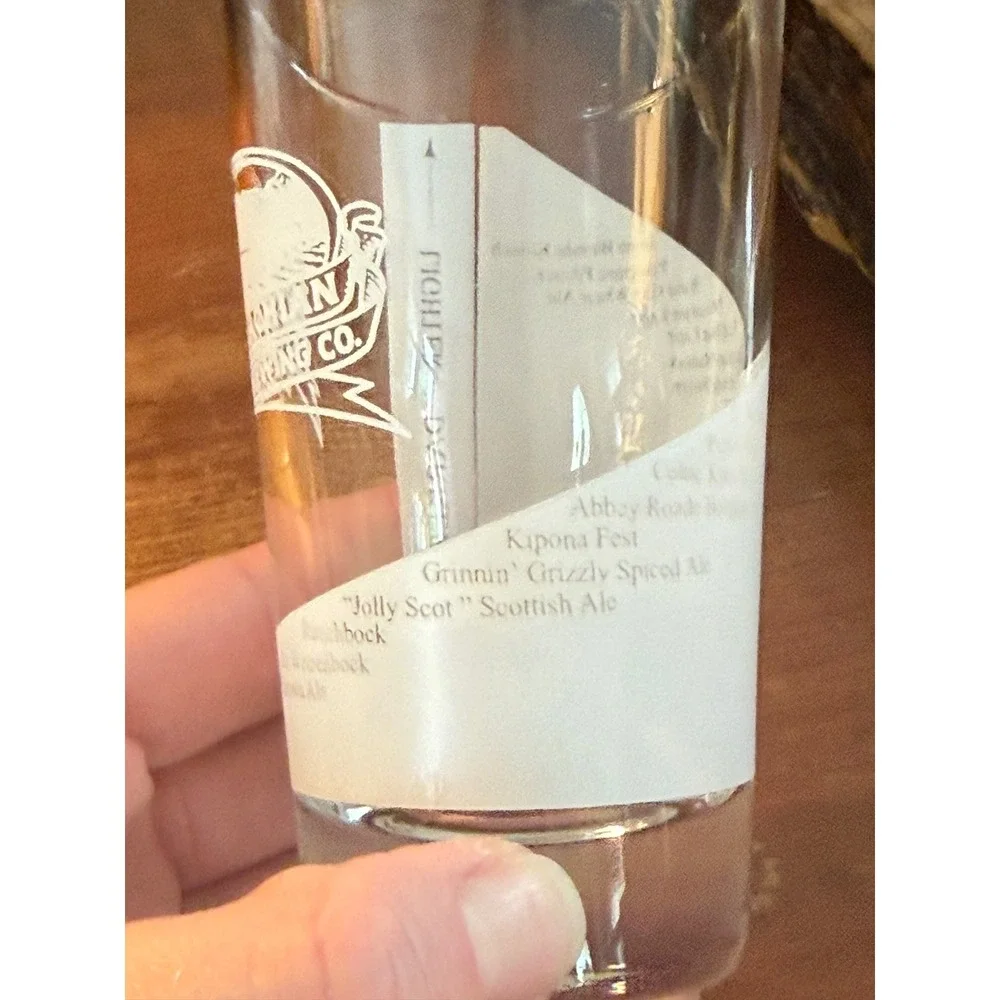 Appalachian Brewing Co Harrisburg PA Beer Taster Sampler Glass 4 Inch White Logo